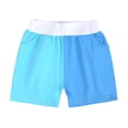 thumbnail image 4 of Économies d'Automne! HVOBTTY Ensemble Décontracté 2 Pcs pour Fille à Manches Courtes, Ensemble 2 Pcs pour Fille à Couleur Unie avec Encolure Ronde Filetée, Manches Courtes et Shorts Bleu Pâle, 60, 4 of 4