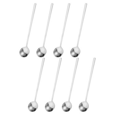 Unique Bargains 8Pack 6' Stainless Steel Espresso Spoons Mini Coffee Spoon Teaspoon, Silver
