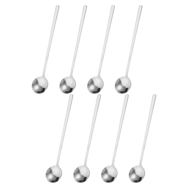 Unique Bargains 8Pack 6' Stainless Steel Espresso Spoons Mini Coffee Spoon Teaspoon, Silver