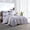 Purple, variant on Swift Home 100% Cotton Yarn-Dyed Stripe Gauze Duvet Cover Set, Textured, Full/Queen, Grey