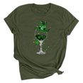 thumbnail image 1 of Dealovy T-Shirts de la Saint-Patrick pour Femmes à Manches Courtes, Col Rond, Coupe Ample, Trèfle Graphique, Chandails Décontractés Tee, 1 of 2
