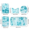 thumbnail image 3 of Sale Today Clearance! Mixed Colors Bath Mats 5 Set Bathroom Rugs For 5 Pcs Toilet Mats Soft Comfortable Water Absorption Non-Slip Thick Washable Easy Dry Dark Color, 3 of 7