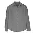 thumbnail image 4 of GigrtiJin Chemise en Lin pour Homme à Boutons, Manches Longues, Col à Revers, Chemises Unies, Mode Décontractée, Confortable, Chemises Amples, 4 of 6