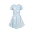 thumbnail image 2 of Girls Dress Blue Dot Rabbit Bunny Knitted Cotton Sundress 4 Years, 2 of 8