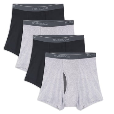 Fruit of the Loom Men's CoolZone Fly Black and Gray Trunk Briefs, 4-Pack