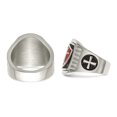 thumbnail image 2 of Mens Cross Antiqued Cross Shield Stainless Steel Ring, 2 of 4