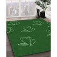 thumbnail image 3 of Ahgly Company Machine Washable Indoor Rectangle Transitional Deep Emerald Green Area Rugs, 5' x 7', 3 of 7