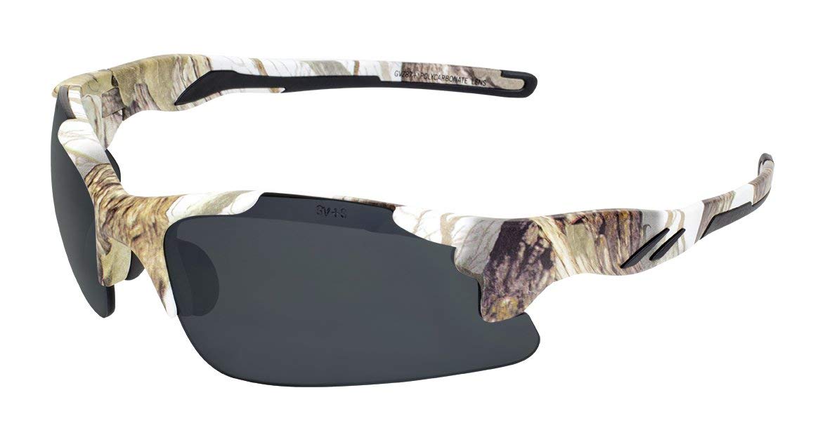 Global Vision Metro White Camo Smoke Wrap Wrap Around Sport Motorcycle Hunting