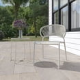 thumbnail image 1 of HOMETRENDS Elora Steel Outdoor Stacking Chair, Greige, 1 of 10