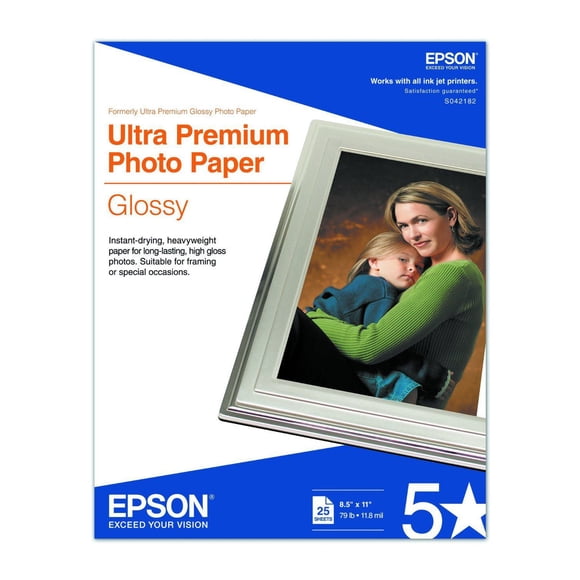 Epson 8x 11 inch 25 Sheet Ultra Premium Photo Paper Glossy