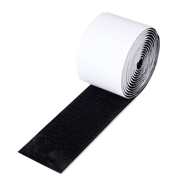 Graflsoa Ruban Velcro 2 m x 5 cm pour Pédalier de Guitare, Fermeture à Crochet et Boucle Noire, Bandes Adhésives Durables pour Pédales d'Effets, Installation Facile à Découper sur Mesure