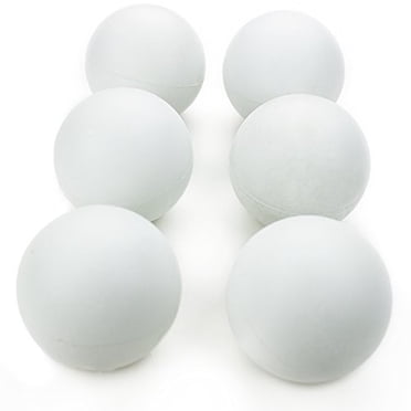 Crown Sporting Goods Balles de Crosse Blanches à Taille Ajustable dans un Sac de Rangement en Maille (Ensemble de 6)