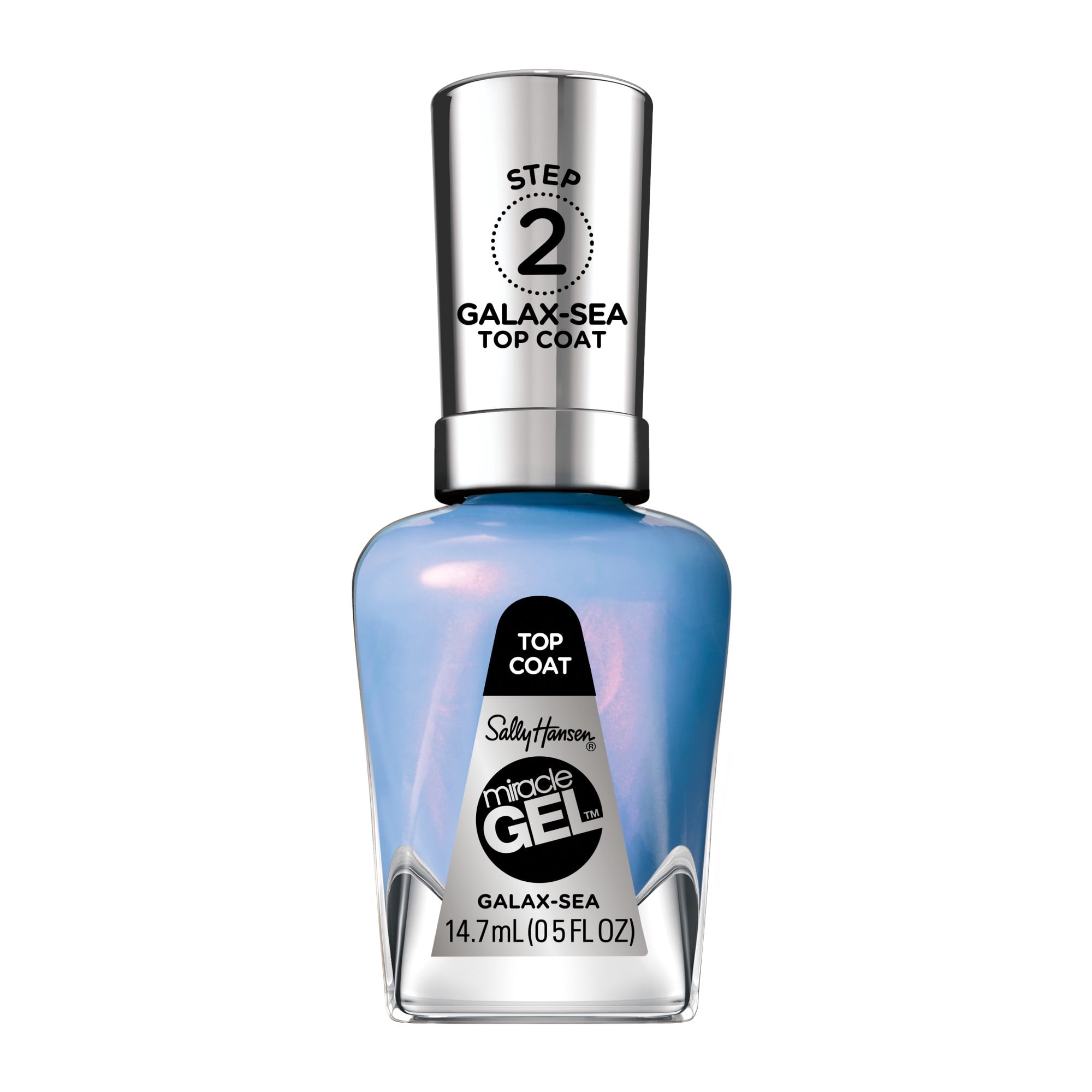 Sally Hansen Miracle Gel, Galax-sea IV, Vernis à ongles Top Coat, Effets de changement de couleur, pas besoin de lampe UV, 14.7 ml