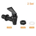 thumbnail image 3 of Unique Bargains Ensemble de Robinet de Distributeur Réutilisable, 2 Ensembles Robinet de Refroidisseur en Plastique de Rechange pour Bouteille d'Eau, Boisson (Noir), 3 of 7