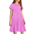 thumbnail image 4 of Rbaofujie Robe d'Été Décontractée pour Filles de 2 à 14 Ans, Robe Trapèze Mignonne pour Tout-Petits pour la Maison et l'École, 4 of 7