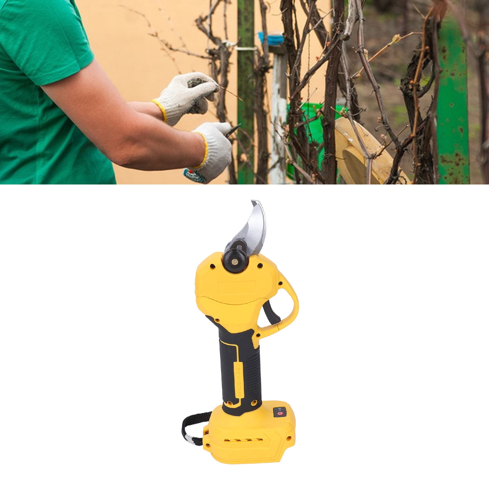 Electric Pruning Shears, Portable Cordless Electric Pruning Shears Accurate Cuts Versatile Powerful Quiet  for Gardening