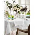 thumbnail image 4 of SARO 6300.W84S 84 in. Square Classic Hemstitch Border Tablecloth  White, 4 of 4