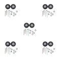 thumbnail image 2 of Youkk Enhanced Performance 2Pcs Rubber Luggage Suitcase Wheels Replacement 50mm Thickness 18mm 5Set, 2 of 6
