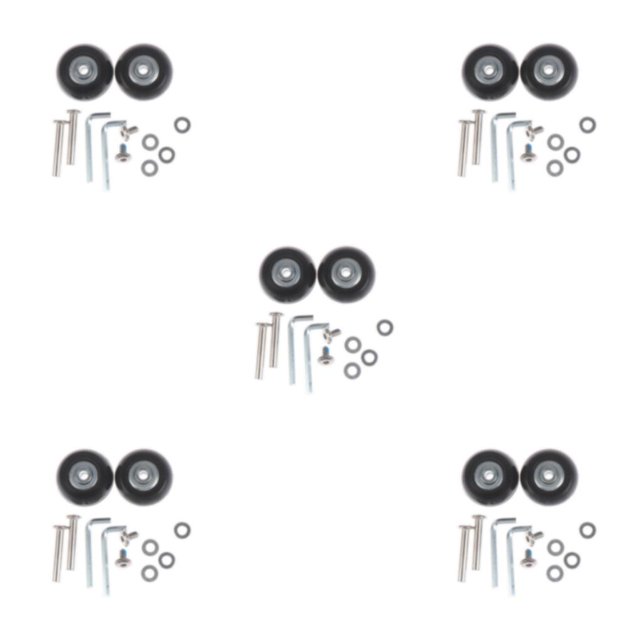 Youkk Enhanced Performance 2Pcs Rubber Luggage Suitcase Wheels Replacement 54mm Thickness 18mm 5Set