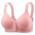 thumbnail image 1 of Lenpel Front Closure Bras for Women Plus Size Wireless Full Coverage Supportive Push up Bras Comfortable Everyday Bralettes(Pink,XX-Large), 1 of 6