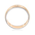 thumbnail image 3 of Mens Gold Solitaire Diamond Brushed Wedding Ring Band, 3 of 3