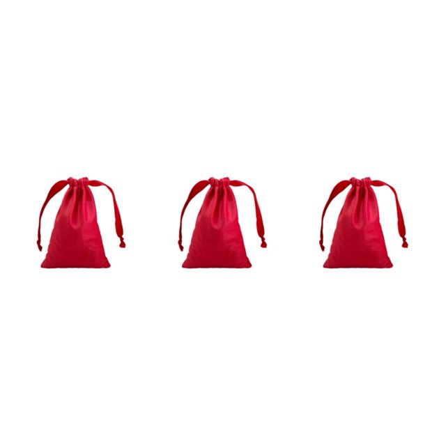 kurtrusly Super Soft Jewelry Bags Delicate Protection For Valuables Eco-friendly red 3Set