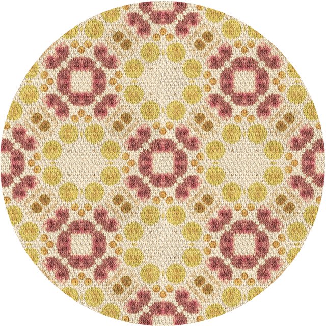 Ahgly Company Tapis Rond Lavable en Machine Intérieur Transitionnel Brun Or, 7 Pieds Rond
