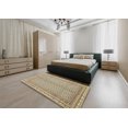 thumbnail image 4 of Ahgly Company Tapis d'Intérieur Carrés Abstraits Bruns Abstraits pour Aire, 7 Pieds Carré, 4 of 6