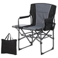 thumbnail image 1 of Oversized Folding Camping Directors Chair with Side Pockets and Storage Rack, Heavy Duty Portable Folding Chair with Side Table, Pocket for Beach, Fishing,Trip,Picnic,Lawn,Concert, 1 of 3