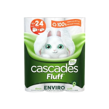 Cascades Fluff Enviro Toilet Paper, 2-Ply, 242 Sheets per Roll - 12 Rolls