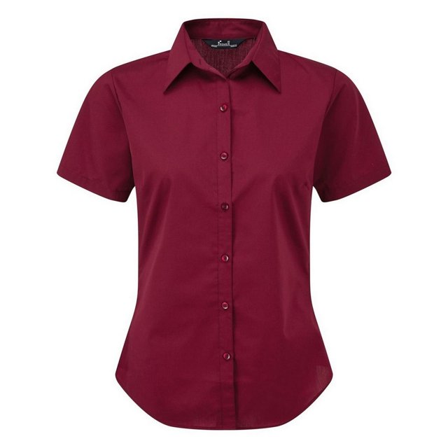 Premier Blouse en Popeline à Manches Courtes / Chemise de Travail Unie