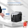 thumbnail image 3 of Countertop Ice Maker with Handle, 26lbs in 24Hrs, 9 Ice Cubes Ready in 6 Mins, Auto-Cleaning Portable Ice Making Machine with Scoop Holder, Black, 3 of 10