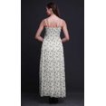 thumbnail image 2 of Bimba Robe Longue Maxi à Corsage Smocké pour Femmes à Imprimé Feuilles et Oiseau Flowerpecker - Grand, 2 of 7