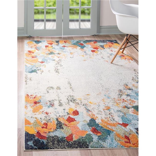 Unique Loom 3146542 Tapis Rectangulaire Corail Chromatique 10 Pi. 6 Po. x 16 Pi. 5 Po. Multicolore