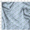 thumbnail image 4 of Soimoi Blue Velvet Fabric Tree & Rhinoceros Animal Print Fabric by the Yard 58 Inch Wide, 4 of 5