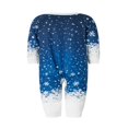thumbnail image 3 of Family Matching Christmas Pajamas Set   Snowflake Tree Print Long Sleeve Tops Long Pants for Parents Kids, 3 of 8