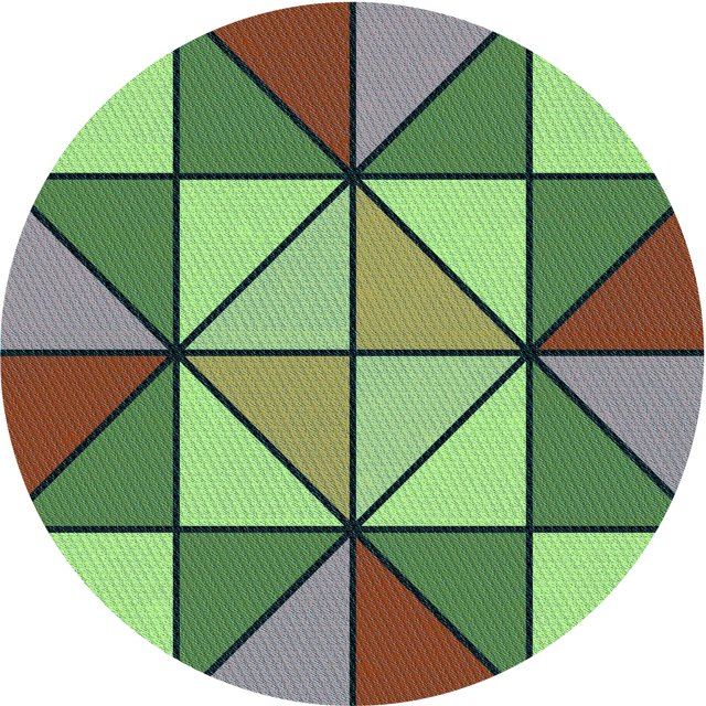 Ahgly Company Tapis de Zone Ronds d'Intérieur Lavables à la Machine, Style Transitionnel, Verts, 5 Pieds Rond