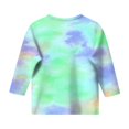 thumbnail image 3 of MIASHUI Toddler Girls Boys Raglan 3/4 Sleeve Shirts Baseball Tee Cotton Tees School Uniforms,Green,3-4 Years, 3 of 4