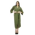 thumbnail image 1 of Bimba Peignoir Long Uni pour Femmes avec Ceinture, Modal Doux en Coton, Enveloppant, Rond, Uni, 1 of 6