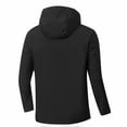 thumbnail image 4 of Pisexur Veste Coupe-Vent Homme Agencement de Couleurs Résistance à l'Eau Cordon Poches à Capuche Veste d'Extérieur Manteau Veste de Randonnée Homme Imperméable Manteau pour Homme, 4 of 4