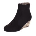 thumbnail image 2 of HKEJIAOI Bottines pour Femmes Grande Taille Bottes pour Femmes Plateforme Cheville Bout Rond Compensées Grande Taille Bottines Courtes, 2 of 5