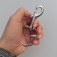 thumbnail image 3 of Heavy Duty 316 Stainless Eye Swivel Diving Clip Mine/Boat/Yacht/Rigging Single Ended Spring Hooks, 3 of 10