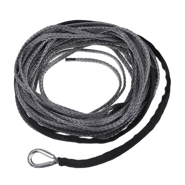 15m 5mm/6mm/7mm Towing Winch Cable Rope String Line Synthetic Fiber 5800lbs/7700lbs/9300lbs For ATV UTV SUV 4X4 4WD