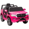 thumbnail image 1 of Qaba 12V Electric Car for Kids, Licensed Toyota Kids Electric RC Car, Toddler Ride on Toys Gift, Pink, 1 of 10
