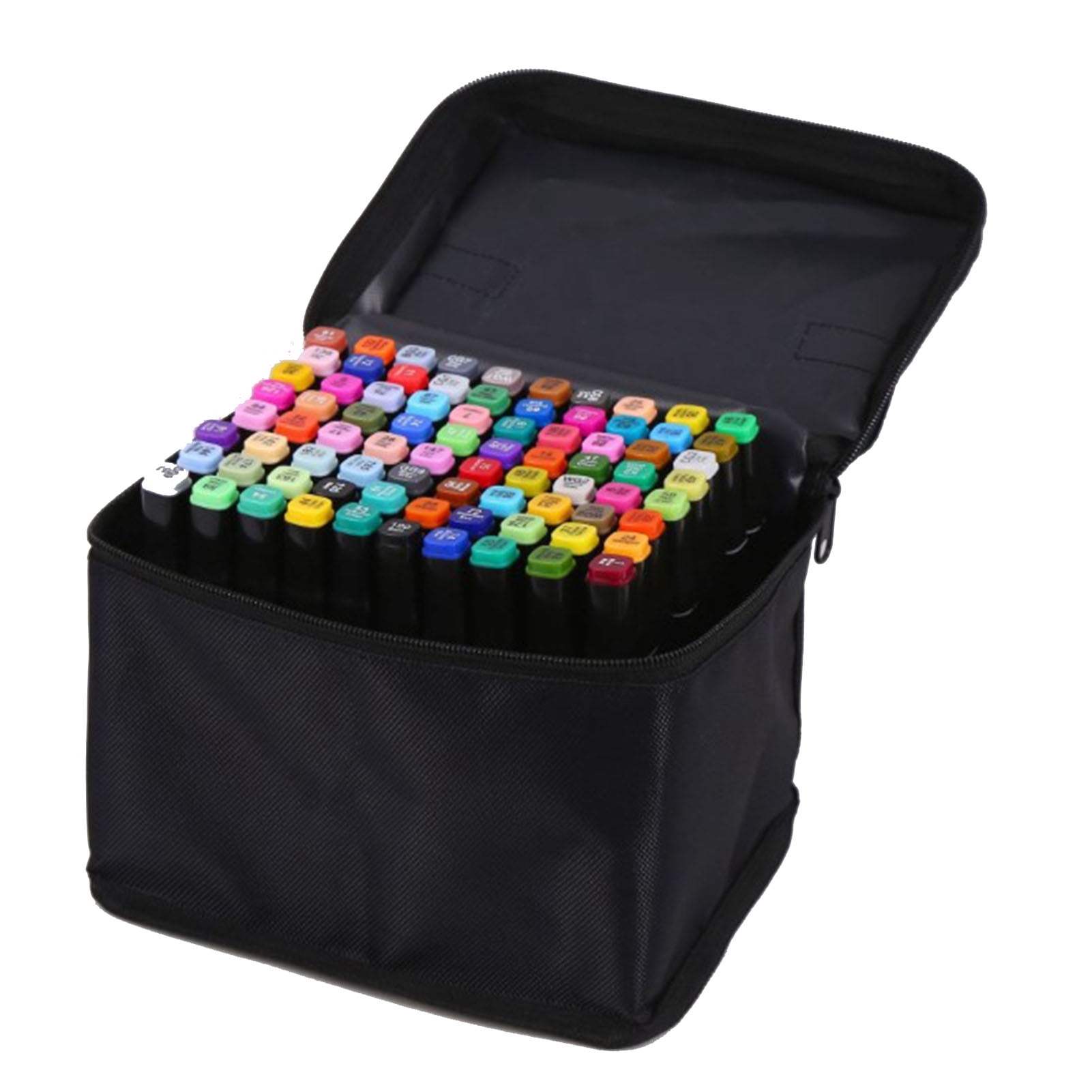 Drawing Markers, 80 Colored Drawing Lines Eco Friendly Easy To Color Double Head Marker Pens with Handbag for Writing