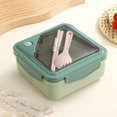 thumbnail image 1 of Canada Day Kcavykas Back to School Season,Plastic Lunch Box Microwave Heated And Separated Bento Box with Tableware Student office Worker Portable Lunch Box, 1 of 3
