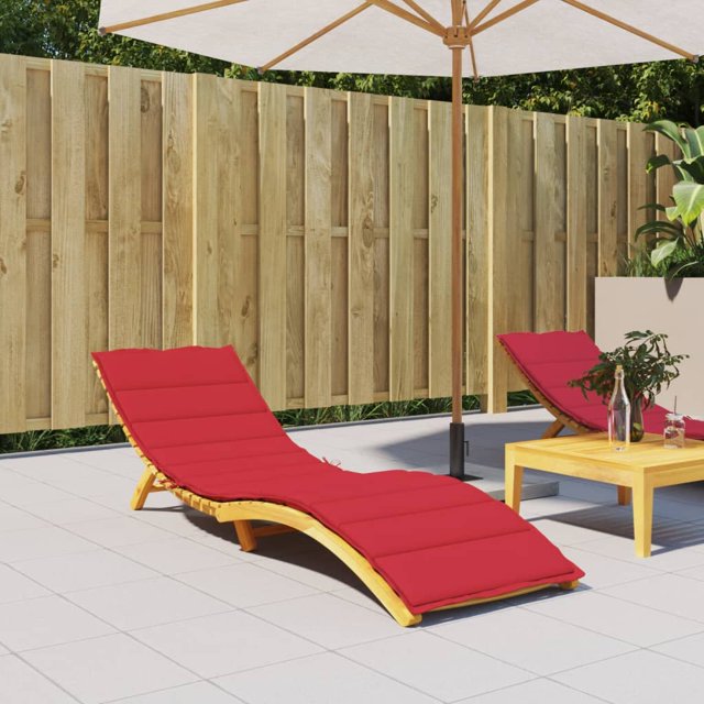 vidaXL Coussin pour Chaise Longue Rouge 200x70x3cm Tissu Oxford