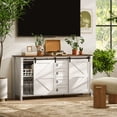 thumbnail image 2 of HOMCOM Buffet-Vaisselier de Style Ferme avec Portes Blanc Crème, 2 of 10