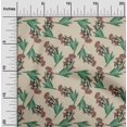 thumbnail image 2 of oneOone Cotton Flex Light Brown Fabric Floral Craft Projects Decor Fabric Printed By The Yard 40 Inch Wide, 2 of 4