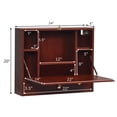 thumbnail image 3 of Giantex Wall Mounted Desk, Multi-Function Floating Desk w/Storage Drawer & Shelves, Wall Mounted Computer Desk for Home & Office, Brown, 3 of 6